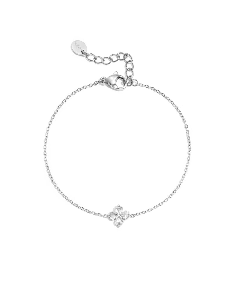 Bracelet Trèfle Doré & Zircons