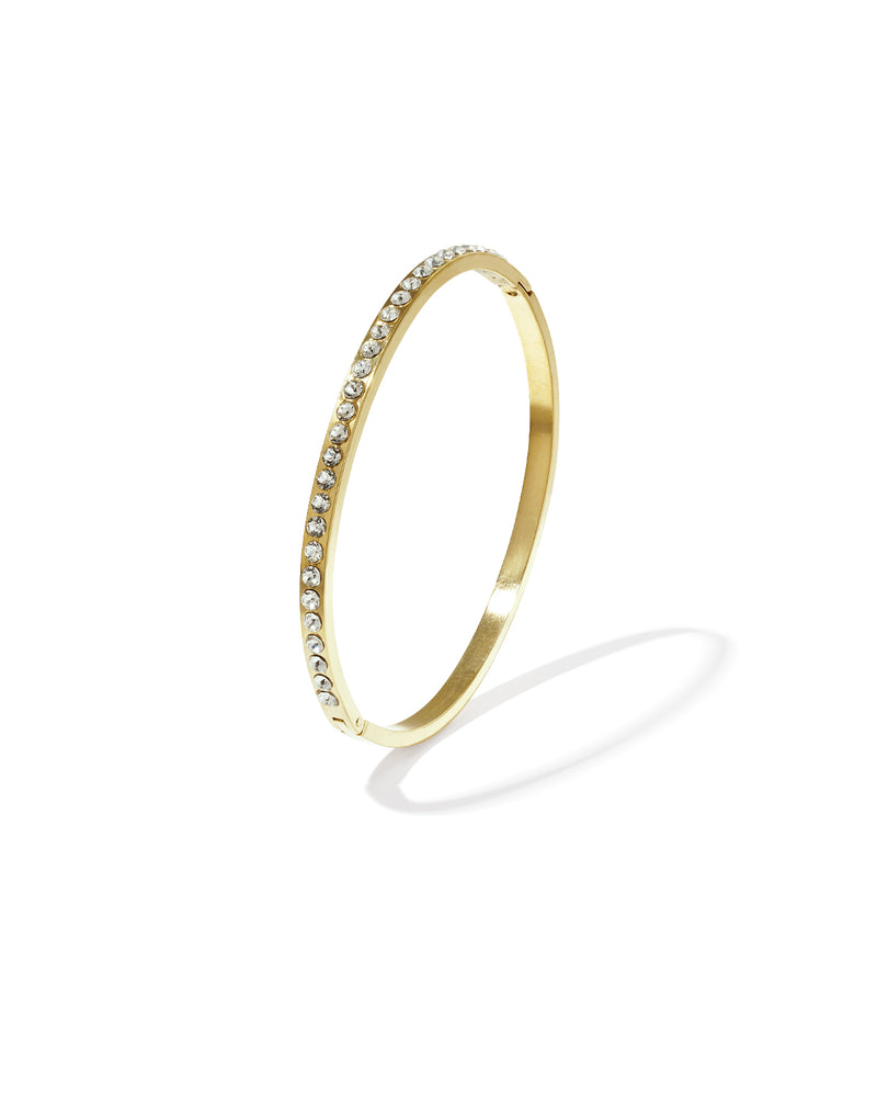 Jonc Doré & Strass — Bracelet Élégance