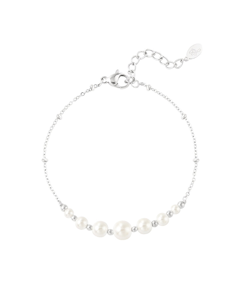 Bracelet Perles & Chaîne Dorée
