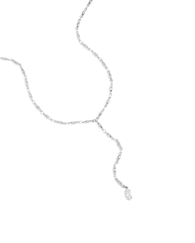 Collier Lariat Doré & Strass — Élégance Pure