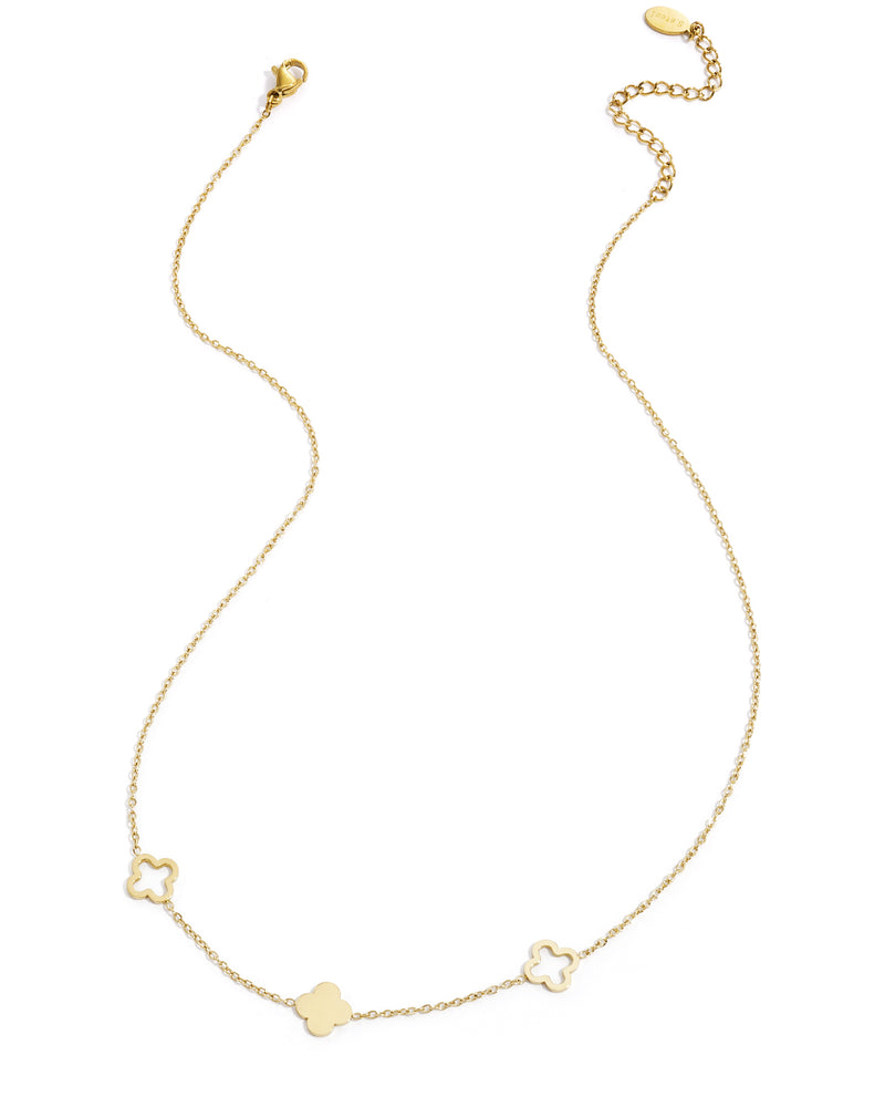 Collier Choker Trèfles Dorés