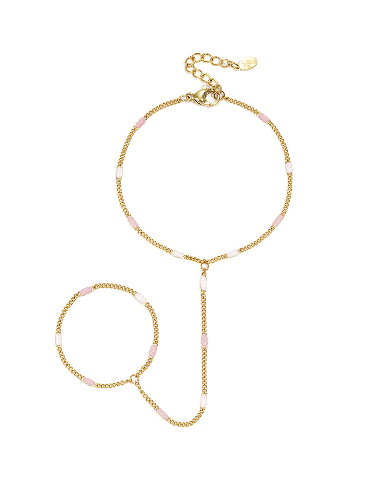 Handchain with striped pattern
